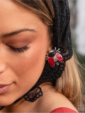 Lavish Ladybug Red Post Earrings